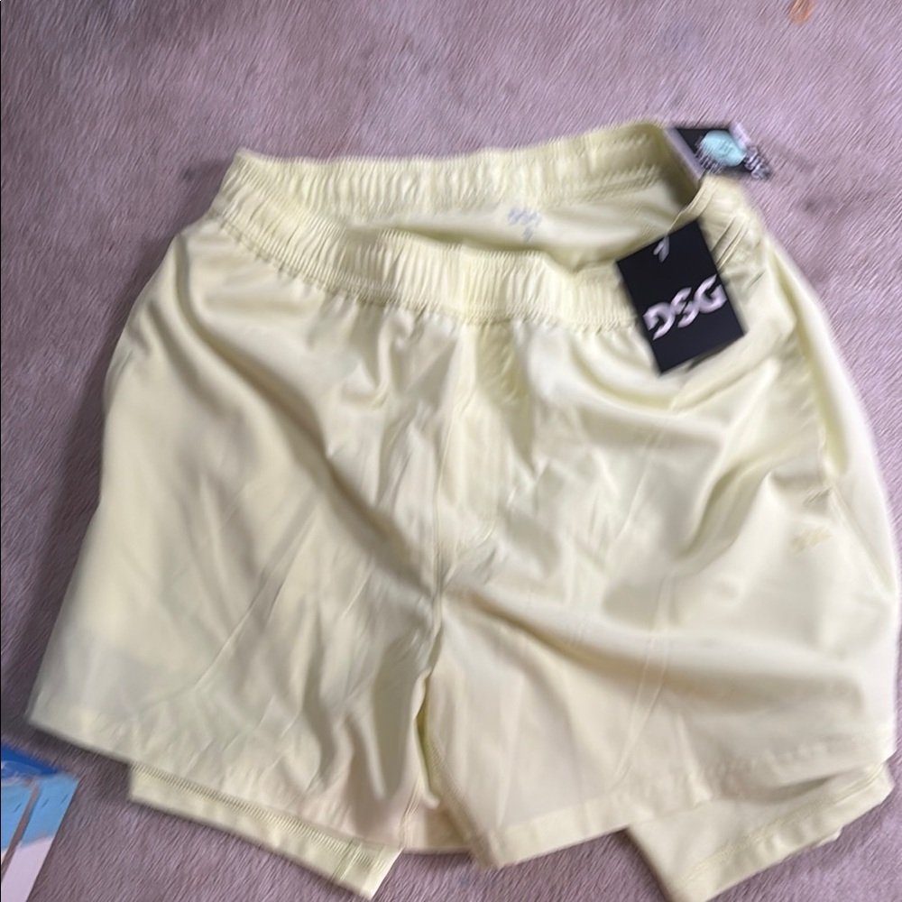 DSG Pale Yellow Workout Shorts